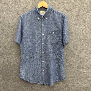 Weatherproof Vintage Men's Short Sleeve Button Down Shirt S/P, Washable Linen